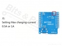 WeMos D1 mini oplader / batterijshield